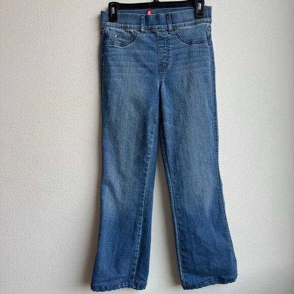 Spanx Jeans Womens Small Vintage Indigo Cropped Kick Flare Pants Denim 20541R - Picture 2 of 8